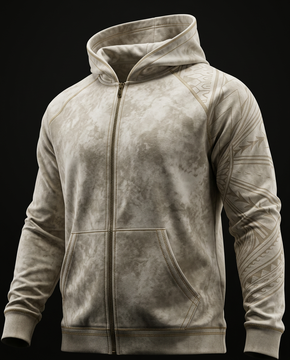 The Bone Wash Zip Hoodie — front view