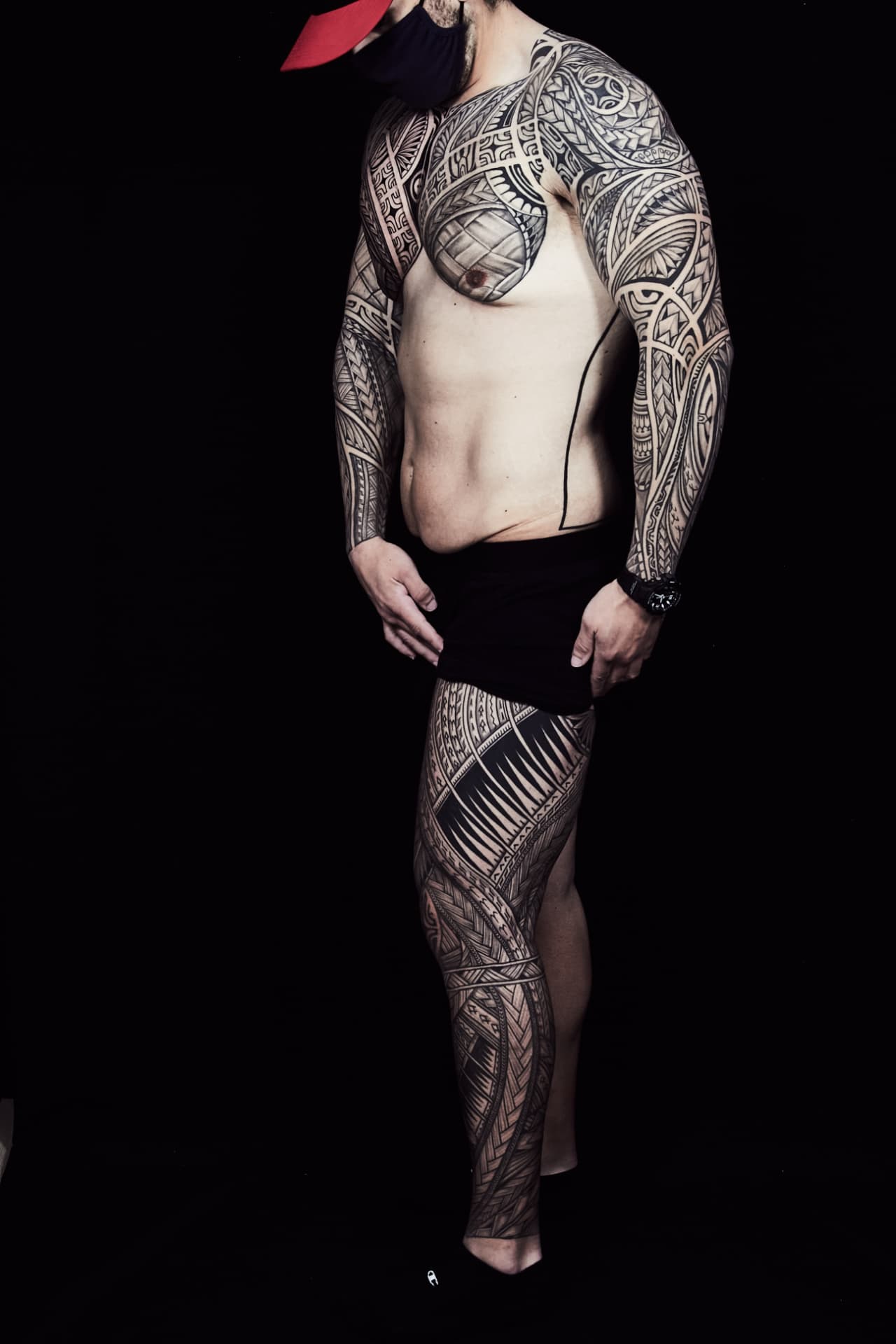 Full-body authentic Polynesian tatau — the original armor